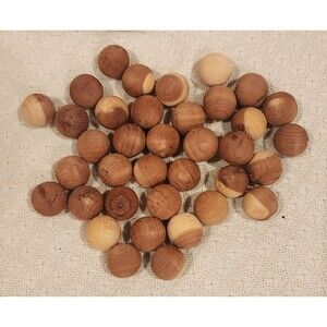 Wooden Balls 1 Inch Round Unfinished Balls for Crafts Lot Of 37